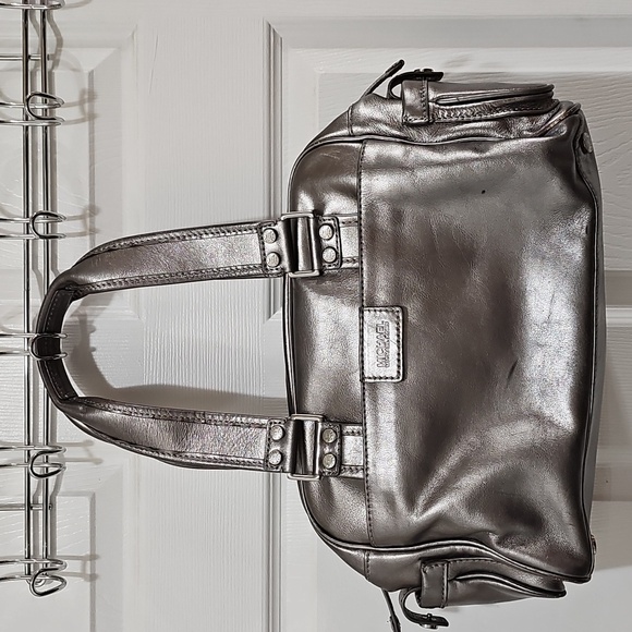 Michael Kors Astor Metallic Silver Satchel - Picture 7 of 14